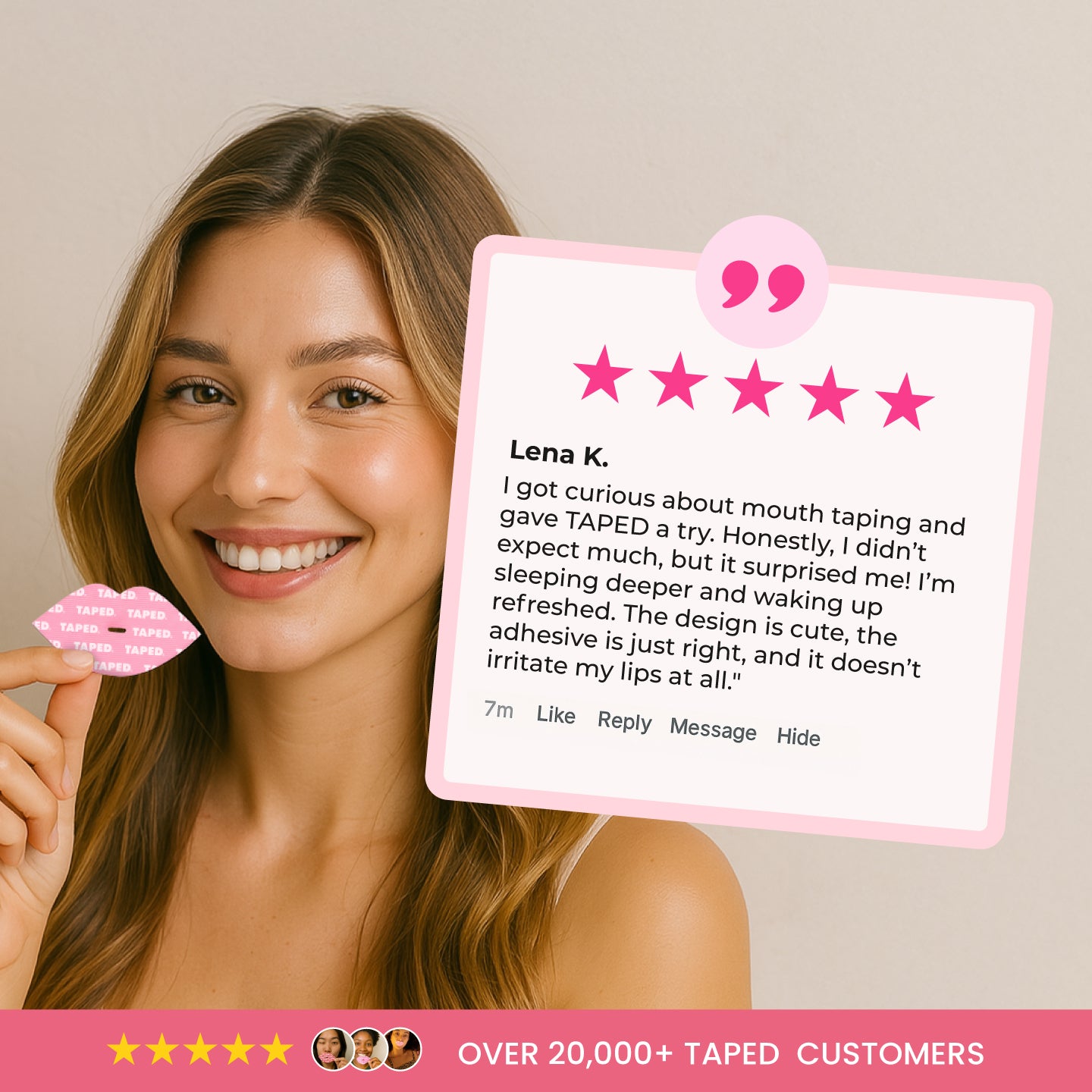 TAPED® – Infused Mouth Tape for Sleep, Skin & Energy